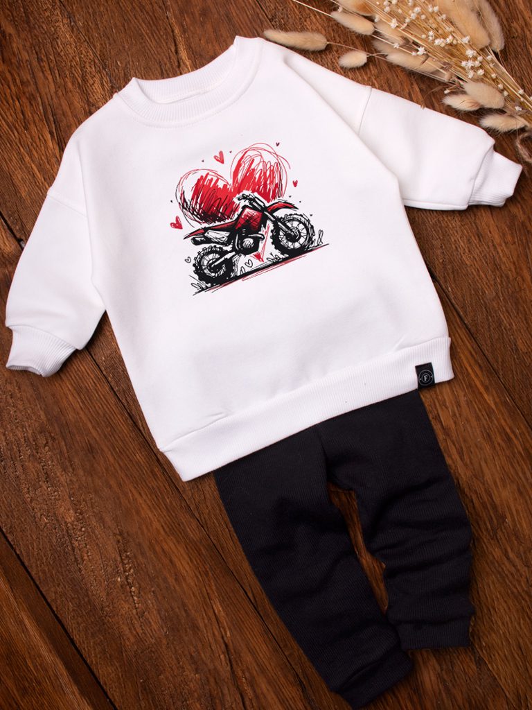 Bluza dziecięca motor z sercem