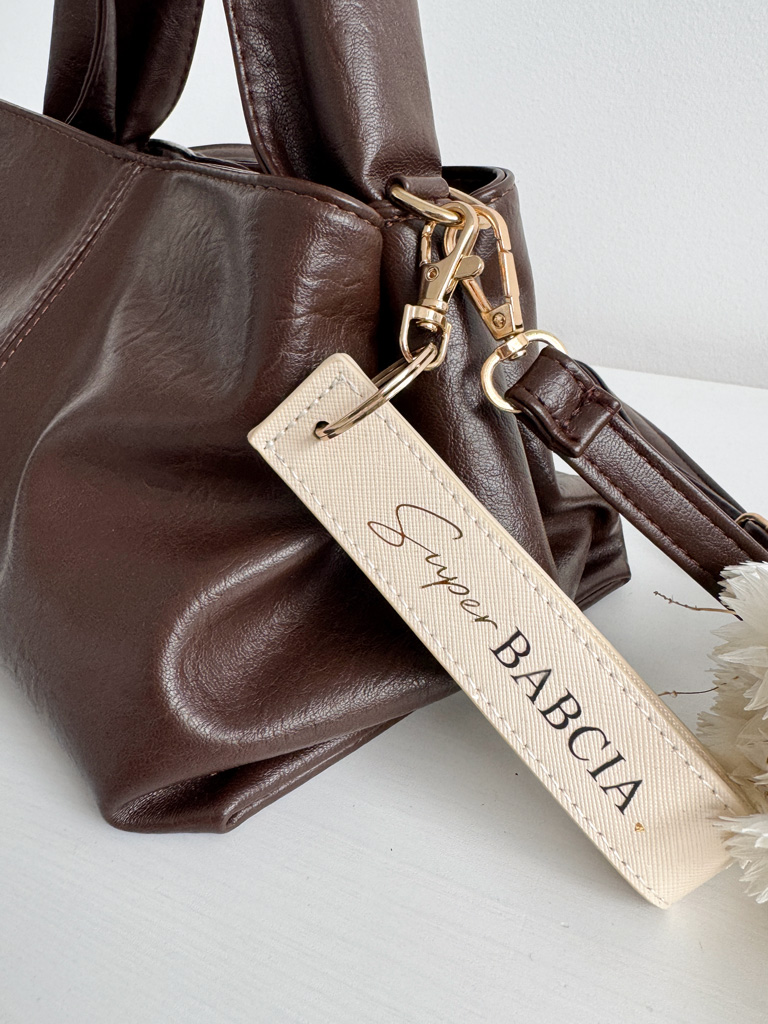 Breloczek z nadrukiem Super Babcia / Super Dziadek