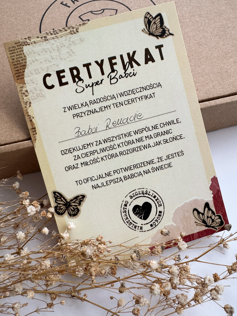 Certyfikat Super Babci