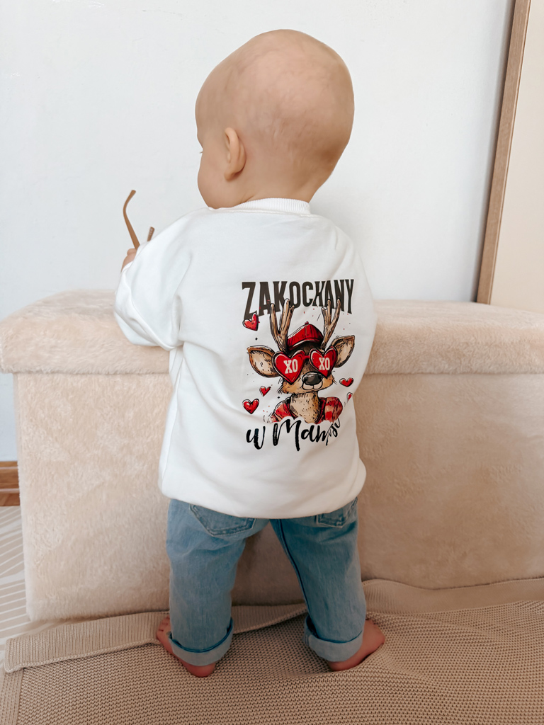 Bluza dziecięca z nadrukiem zakochany w mamusi