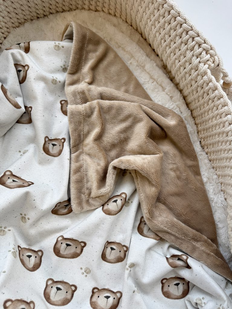 Kocyk dla niemowląt brązowe misie