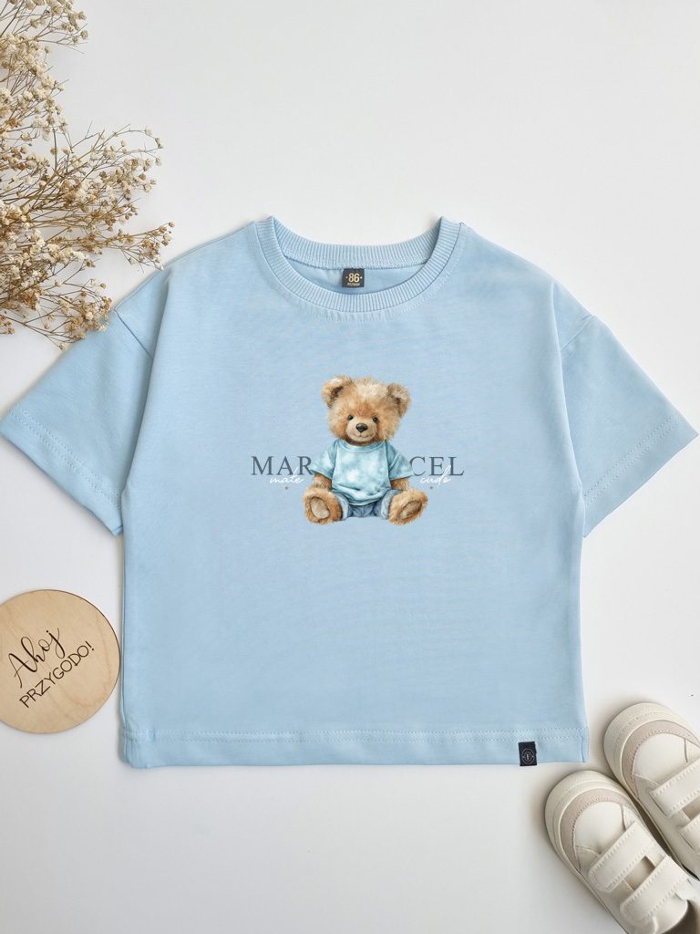 Koszulka dziecięca z nadrukiem miśka małe cudo