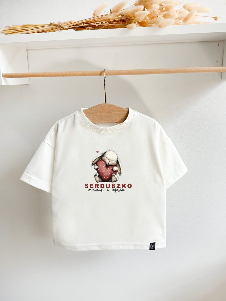 Koszulka dla dziecka króliś serduszko mamusi i tatusia