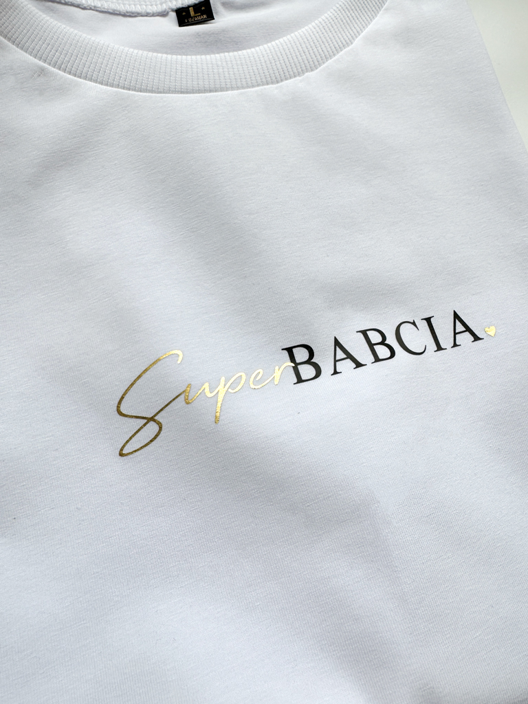 Koszulka damska z nadrukiem Super Babcia