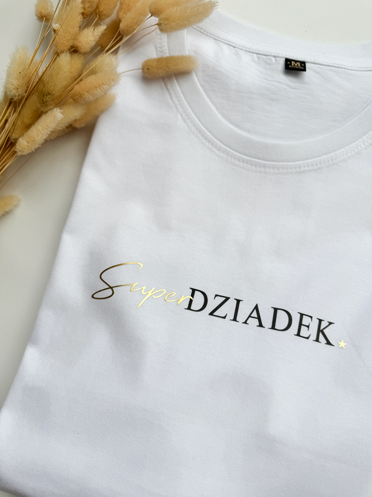 Koszulka męska z nadrukiem Super Dziadek