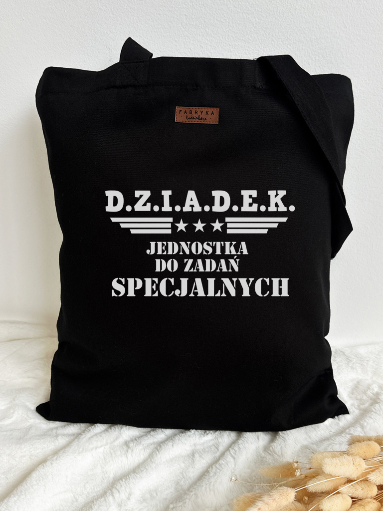 Torba z nadrukiem Dziadek do zadań specjalnych