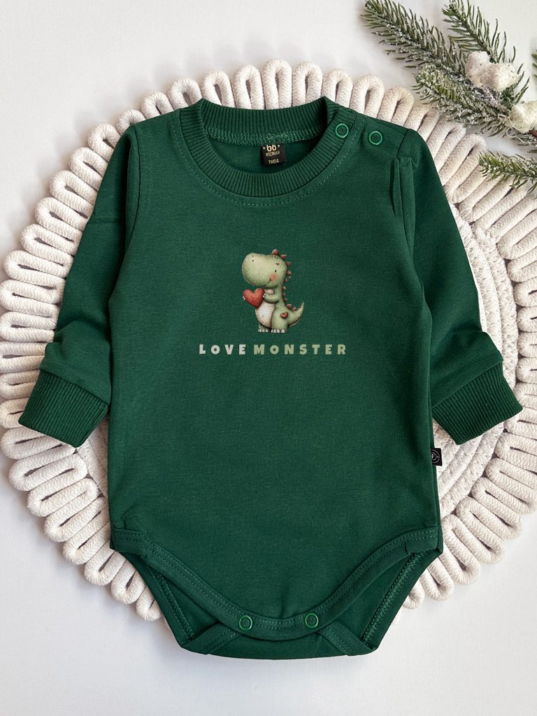 Body niemowlęce dino love monster
