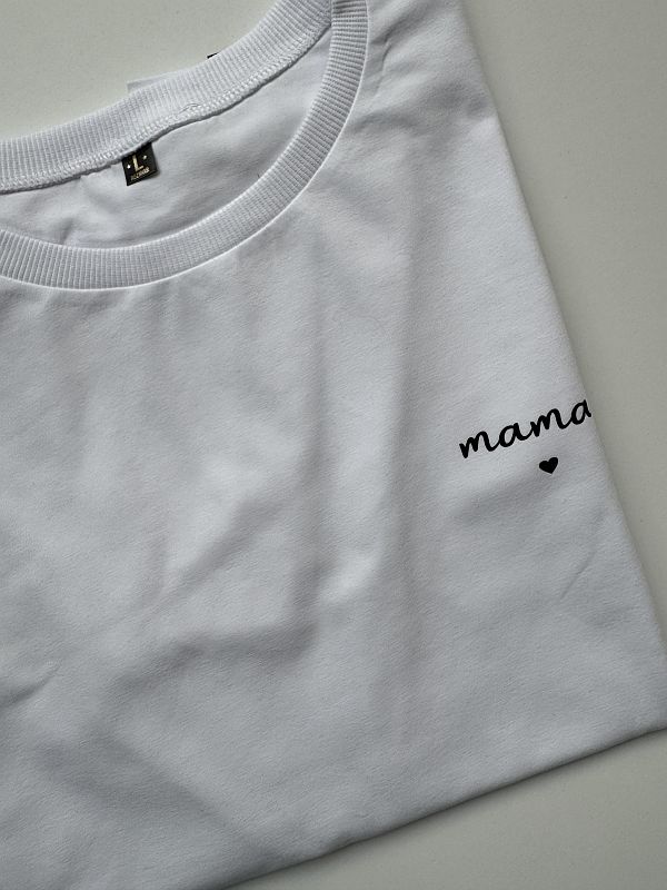 Koszulka biała damska mama rozmiar L