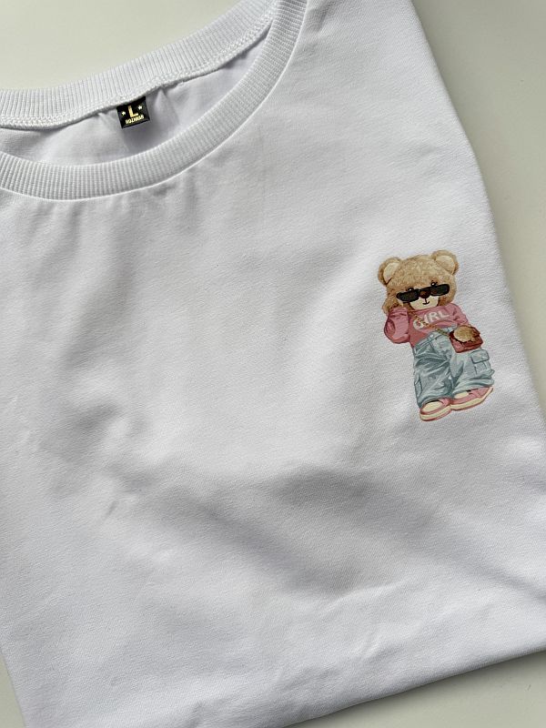 Koszulka biała damska misio rozmiar L