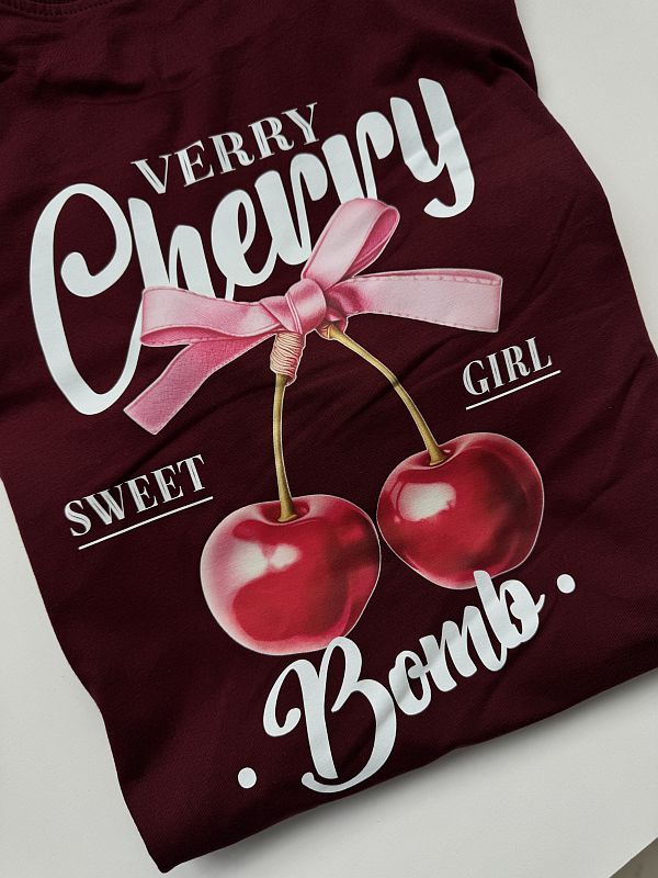 Koszulka bordowa damska verry cherry bomb rozmiar L