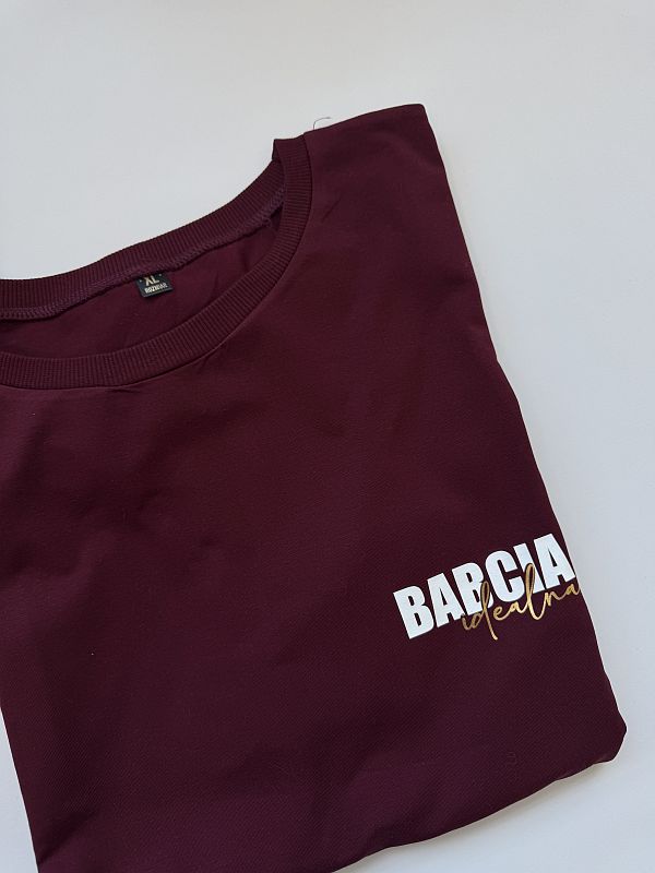 Koszulka bordowa damska babcia idealna rozmiar XL