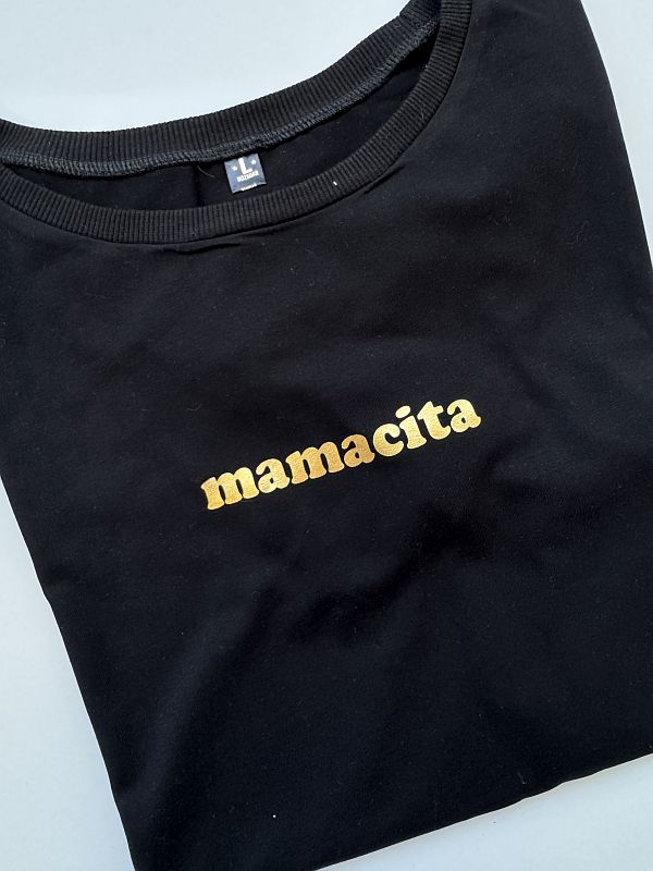 Koszulka czarna damska mamacita rozmiar L