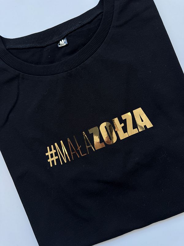 Koszulka czarna damska mała zołza rozmiar M