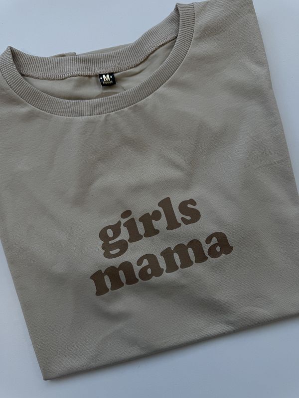 Koszulka beżowa damska girls mama rozmiar M