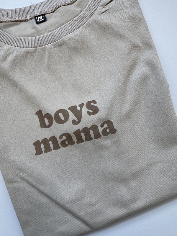 Koszulka beżowa damska boys mama rozmiar M