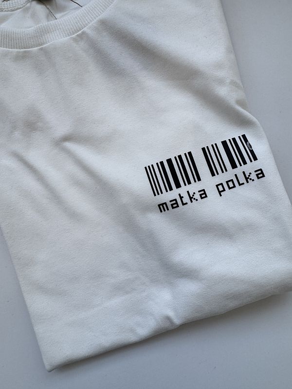 Koszulka ecru damska matka Polka rozmiar S