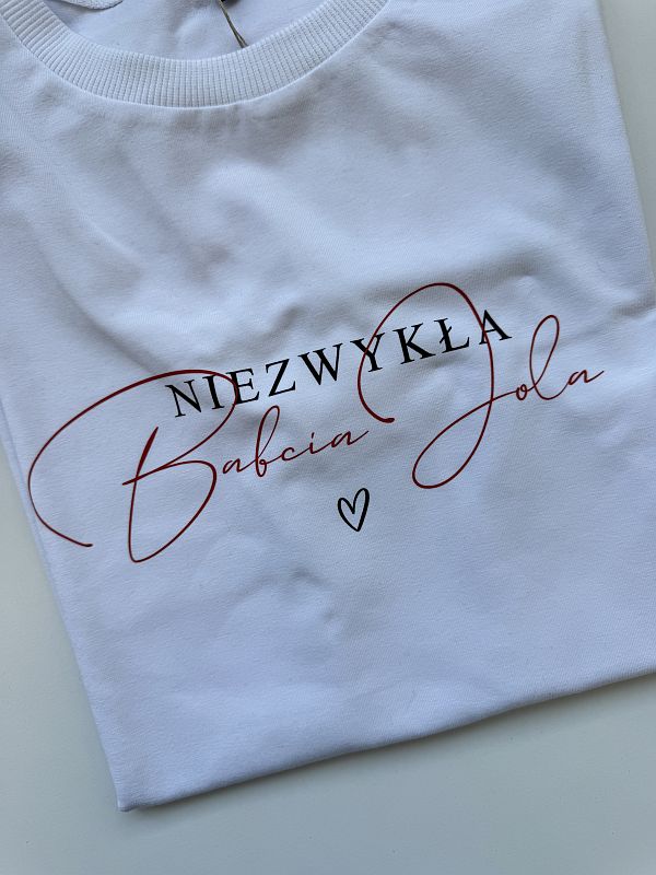 Koszulka biała damska niezwykła babcia Jola rozmiar S