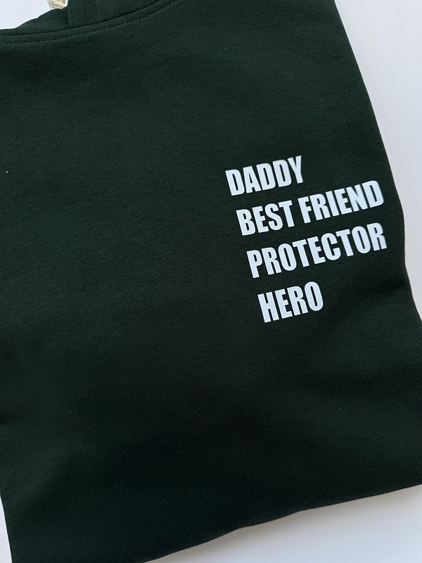 Bluza zielona meska z kapturem daddy hero rozmiar XXL