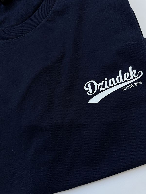 Koszulka męska granatowa z nadrukiem dziadek since 2025 rozmiar XL