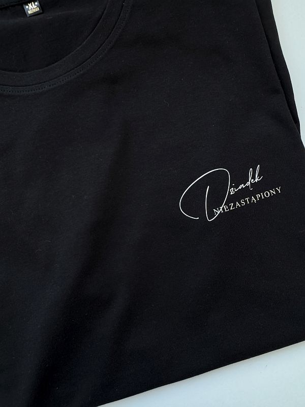 Koszulka męska czarna z nadrukiem dziadek niezastąpiony rozmiar XL