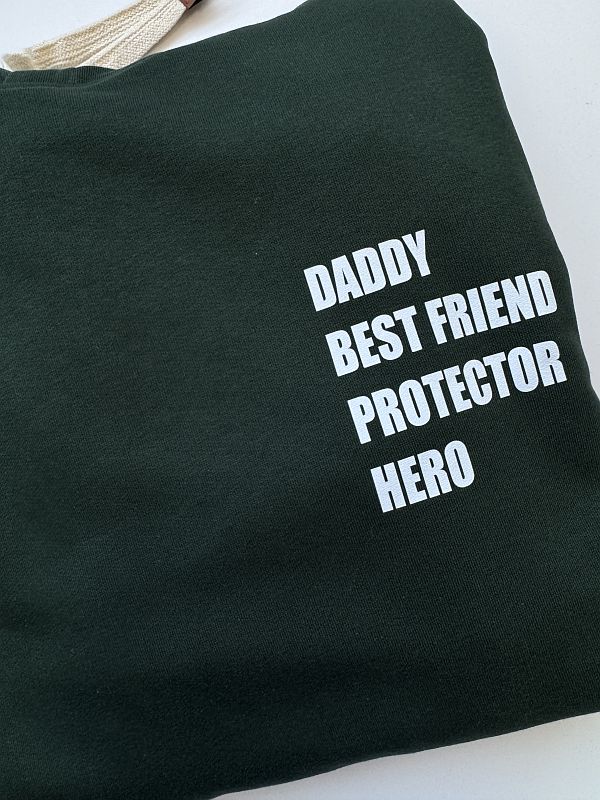Bluza zielona meska z kapturem daddy hero rozmiar L