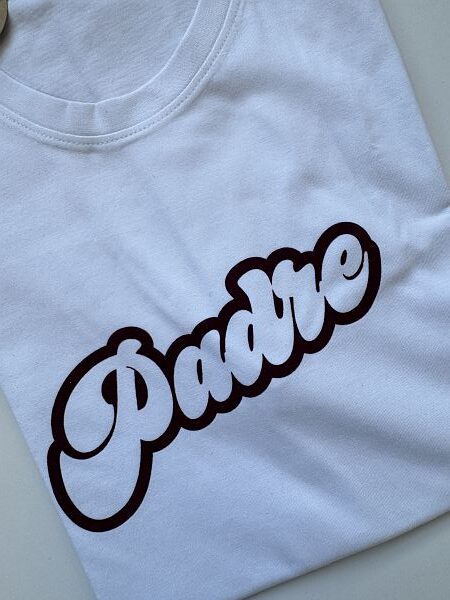 Koszulka męska biała z nadrukiem padre rozmiar L