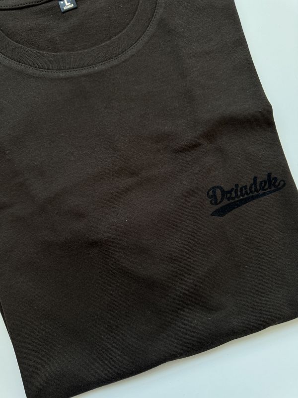 Koszulka męska brązowa z nadrukiem dziadek rozmiar L