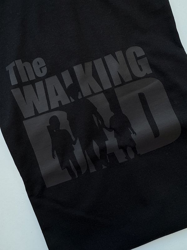 Koszulka męska czarna z nadrukiem the walking dad rozmiar M