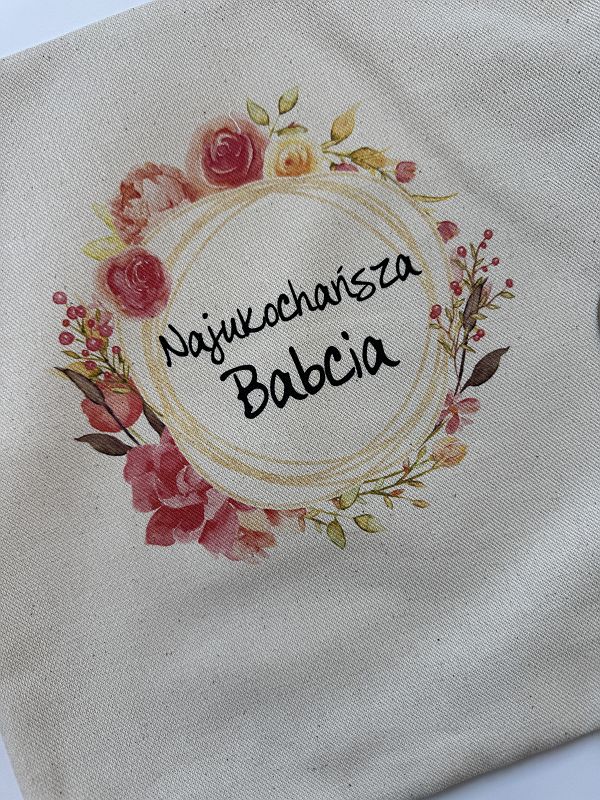 Poszewka z nadrukiem najukochańsza babcia