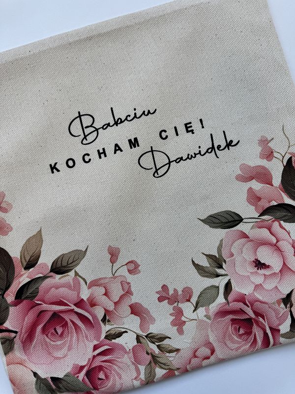 Poszewka z nadrukiem babciu kocham Cię Dawidek