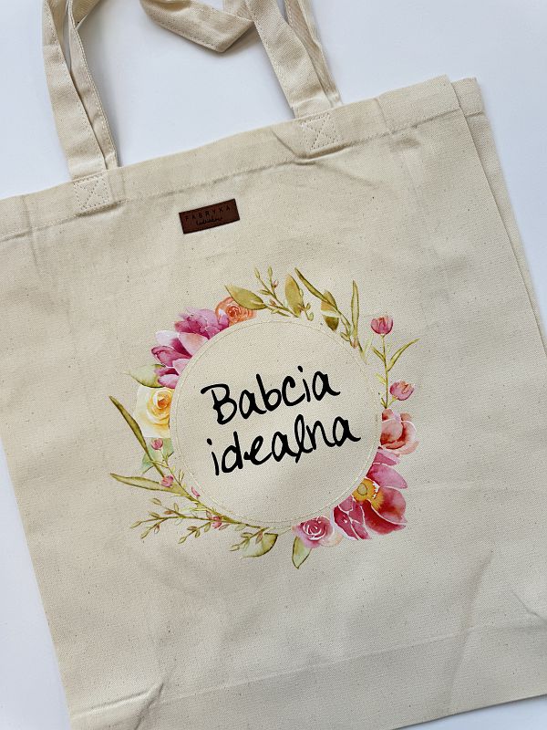 Torba z nadrukiem babcia idealna