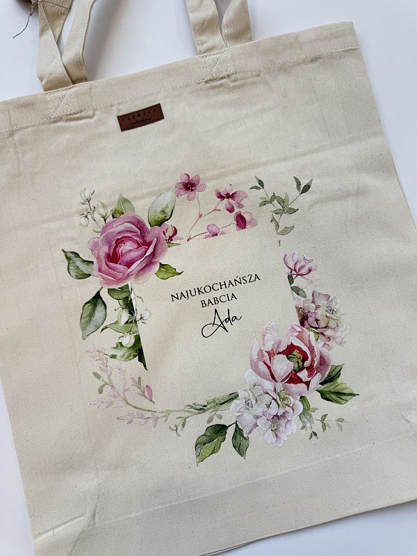 Torba z nadrukiem najukochańsza babcia Ada