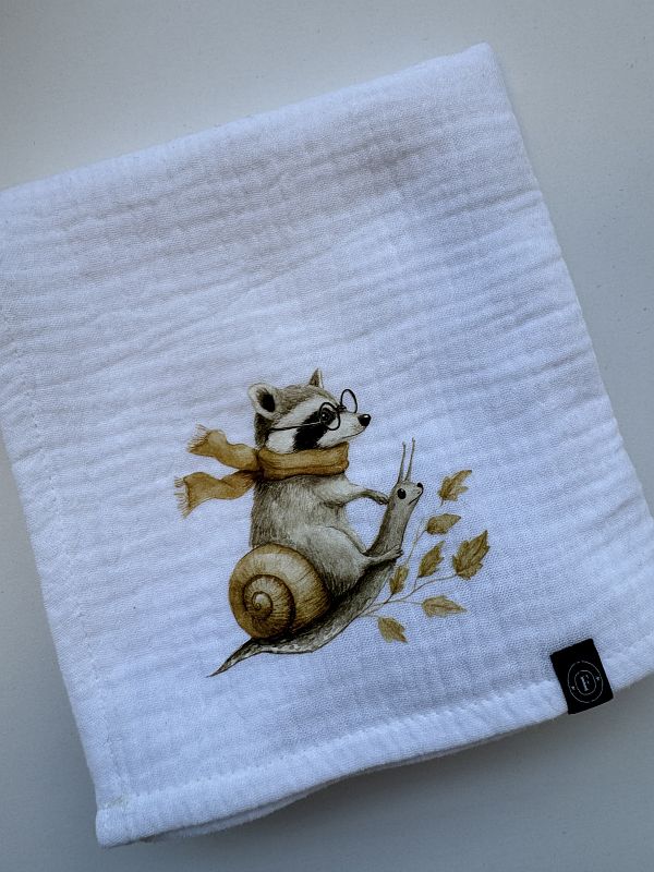 Pieluszka muślinowa leśne słodziaki szop