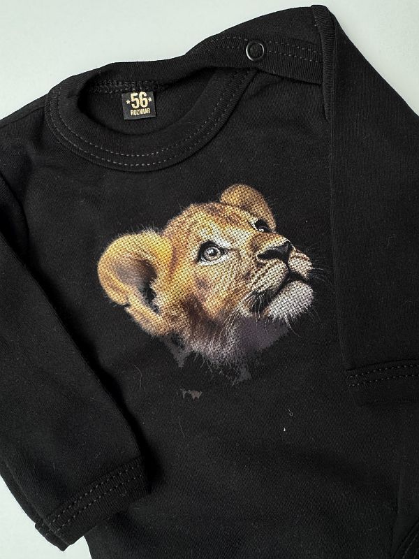 Body czarne długi rękaw lew rozmiar 56