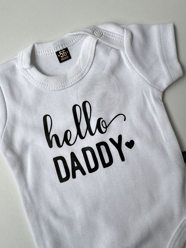 Body białe krótki rękaw hello daddy rozmiar 56