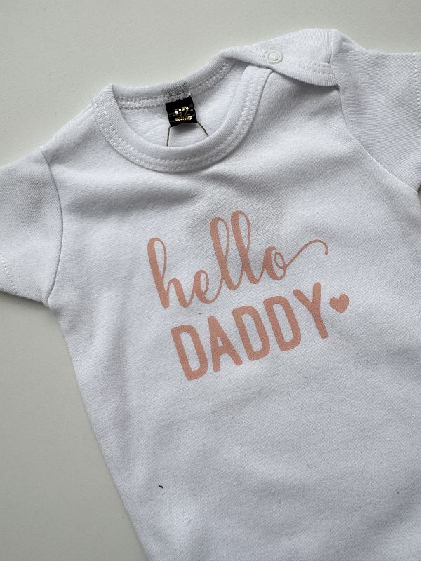 Body białe krótki rękaw hello daddy rozmiar 62