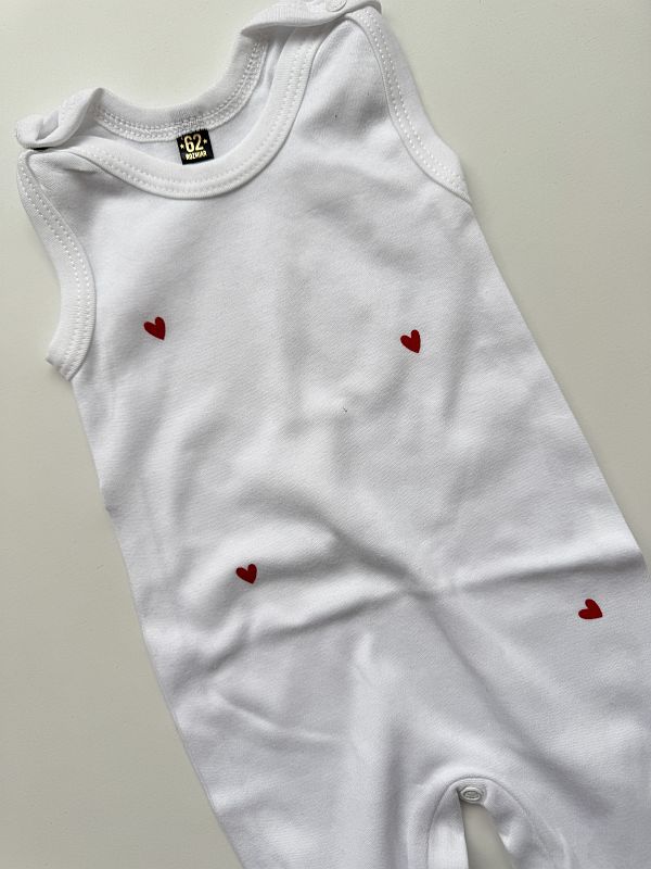 Śpiochy białe w serca rozmiar 62