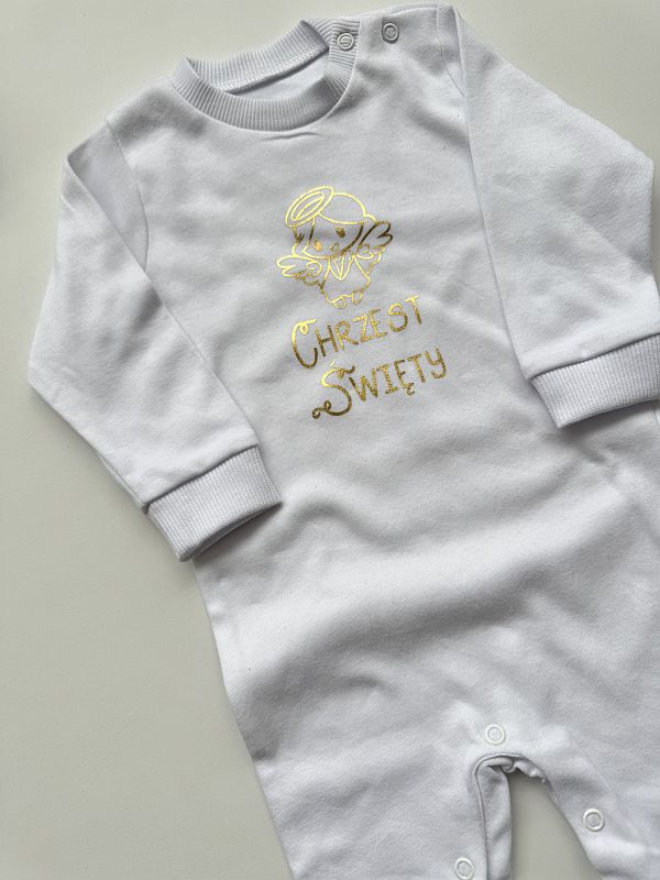 Pajac bez stópek biały chrzest święty rozmiar 68