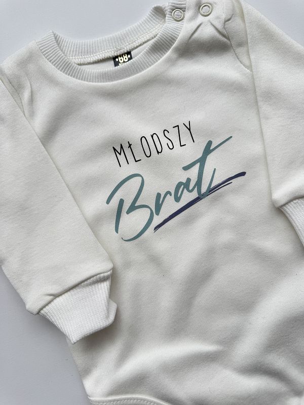 Body ecru długi rękaw młodszy brat rozmiar 68