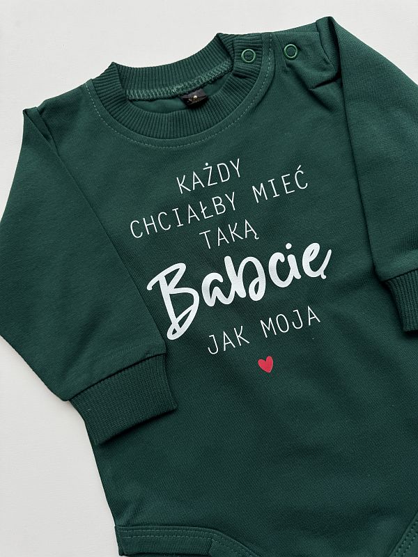 Body zielone długi rękaw każdy chciałby taką babcię jak moja rozmiar 68