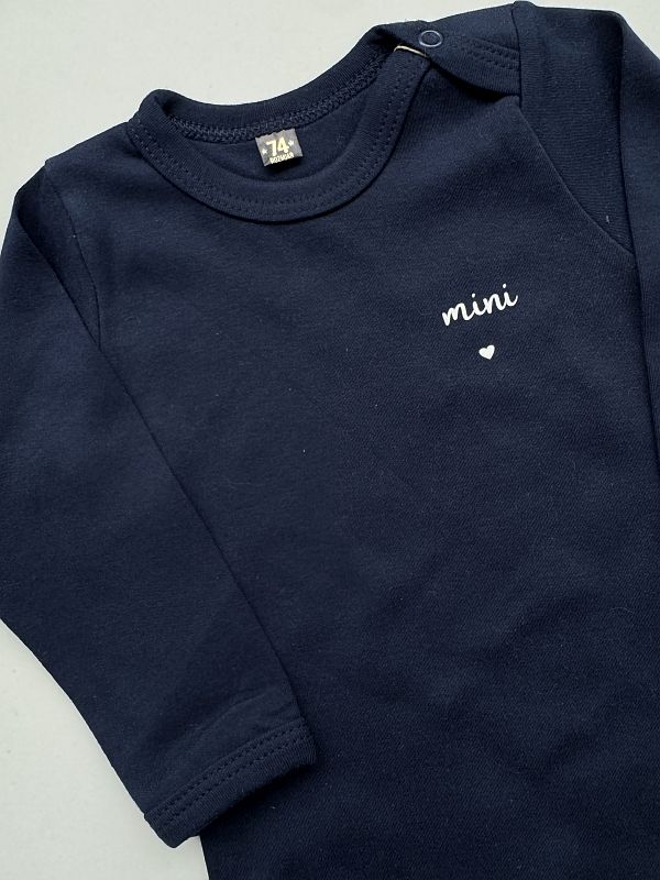 Body granatowe długi rękaw mini rozmiar 74