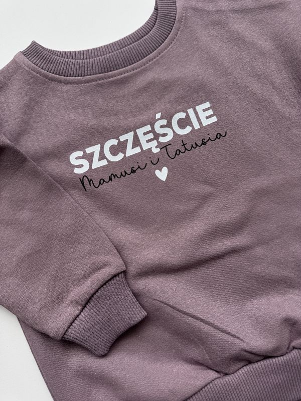 Bluza wrzosowa szczęście mamusi i tatusia rozmiar 74