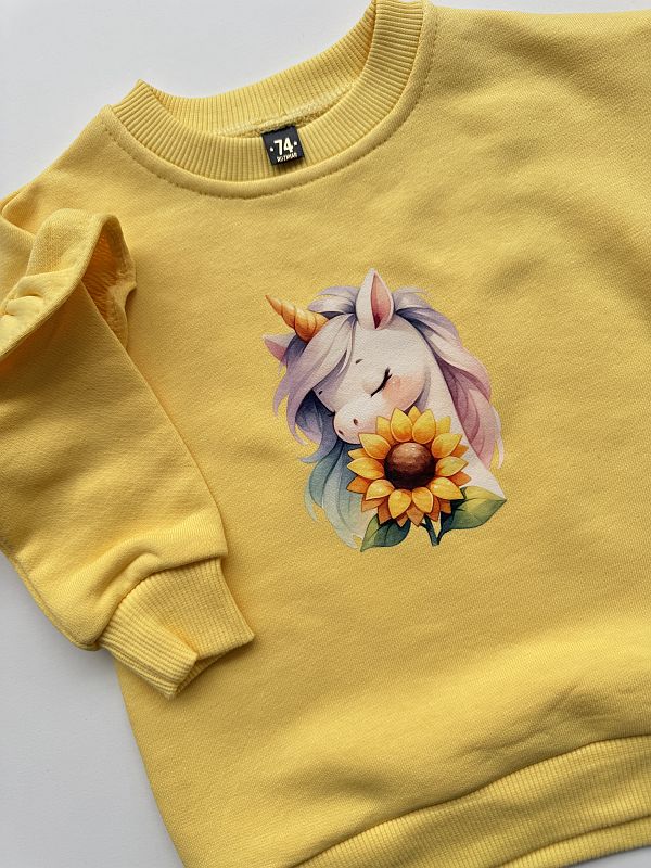 Bluza żółta jednorożec rozmiar 74