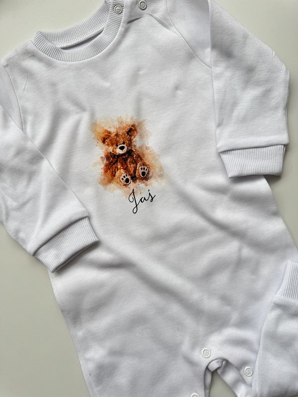 Pajac bez stópek biały misio Jaś rozmiar 74