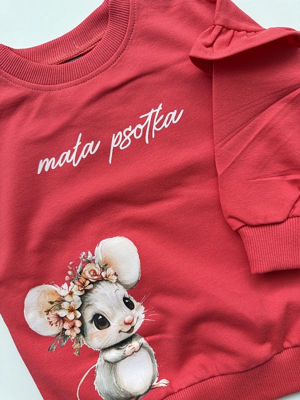 Bluza koralowa mała psotka rozmiar 80