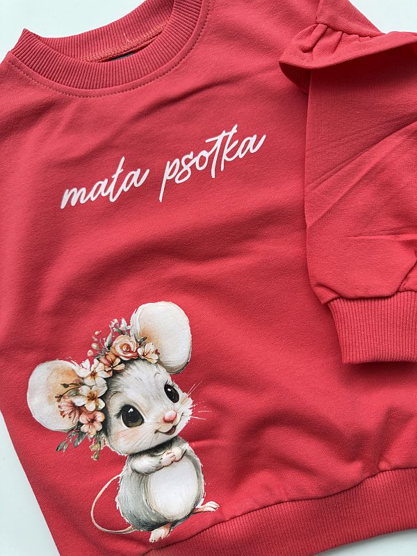 Bluza koralowa mała psotka rozmiar 80