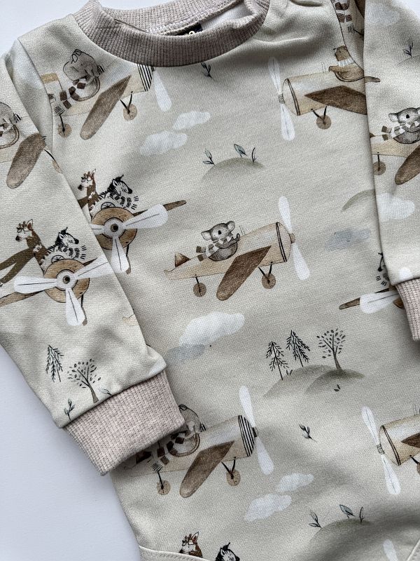 Body długi rękaw zwierzątka w samolocie rozmiar 80