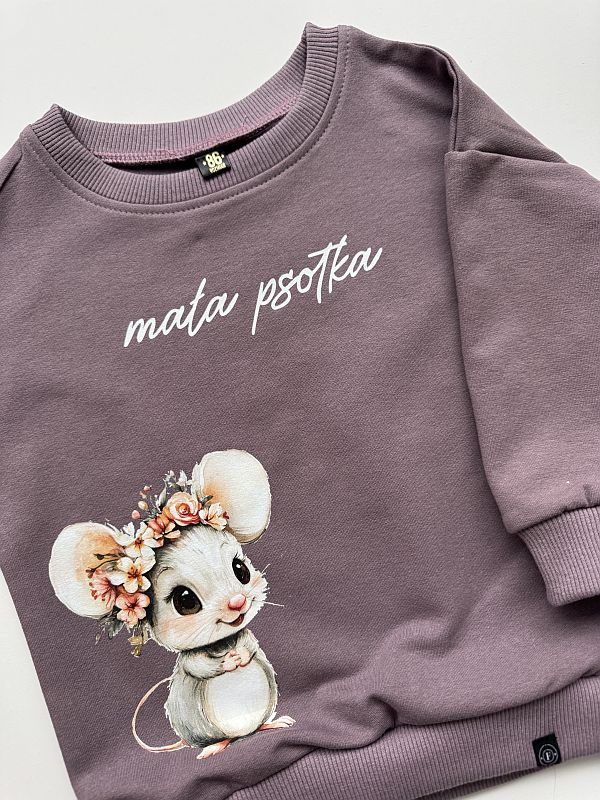 Bluza wrzosowa mała psotka rozmiar 86