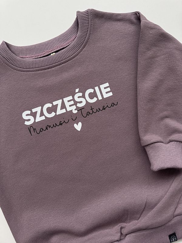 Bluza wrzosowa szczęście mamusi i tatusia rozmiar 86