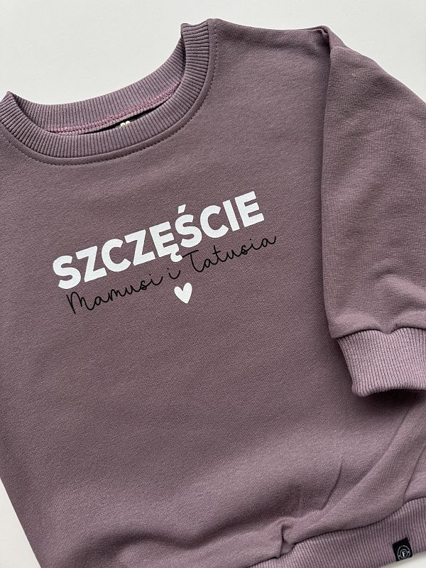 Bluza wrzosowa szczęście mamusi i tatusia rozmiar 86